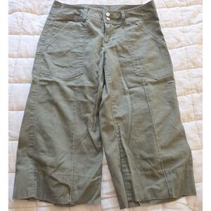 Y2K VINTAGE GAUCHOS CULOTTE WIDE LEG PANTS Green Jrs Size 7 Younique